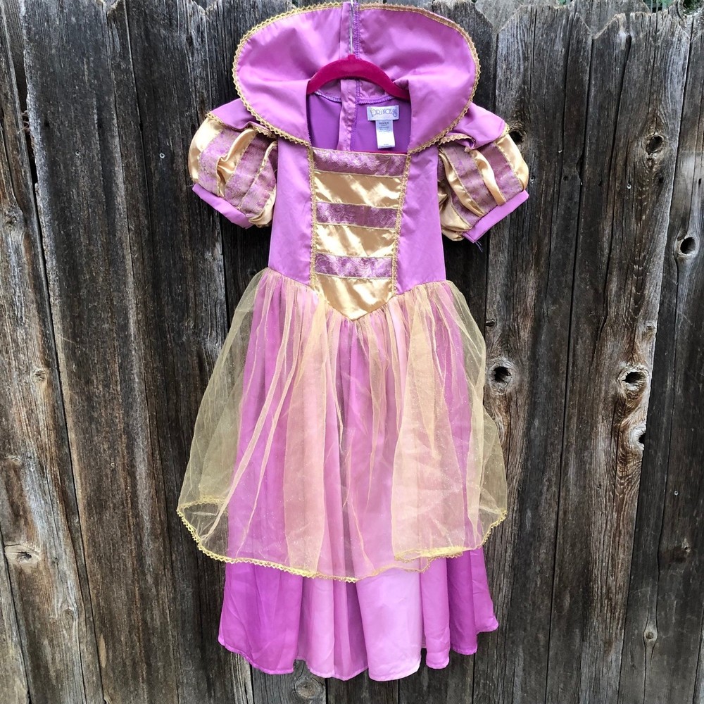 Girls purple gold Princess Renaissance dress size Small 6. (c62)
